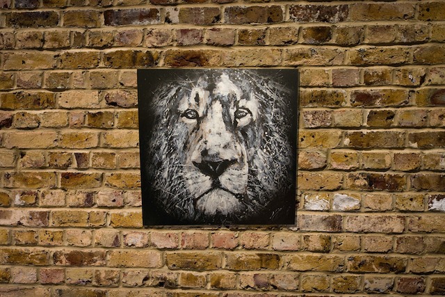 LION monochrome edition　/ ライオンのモノクロ現代アート作品　絵画販売