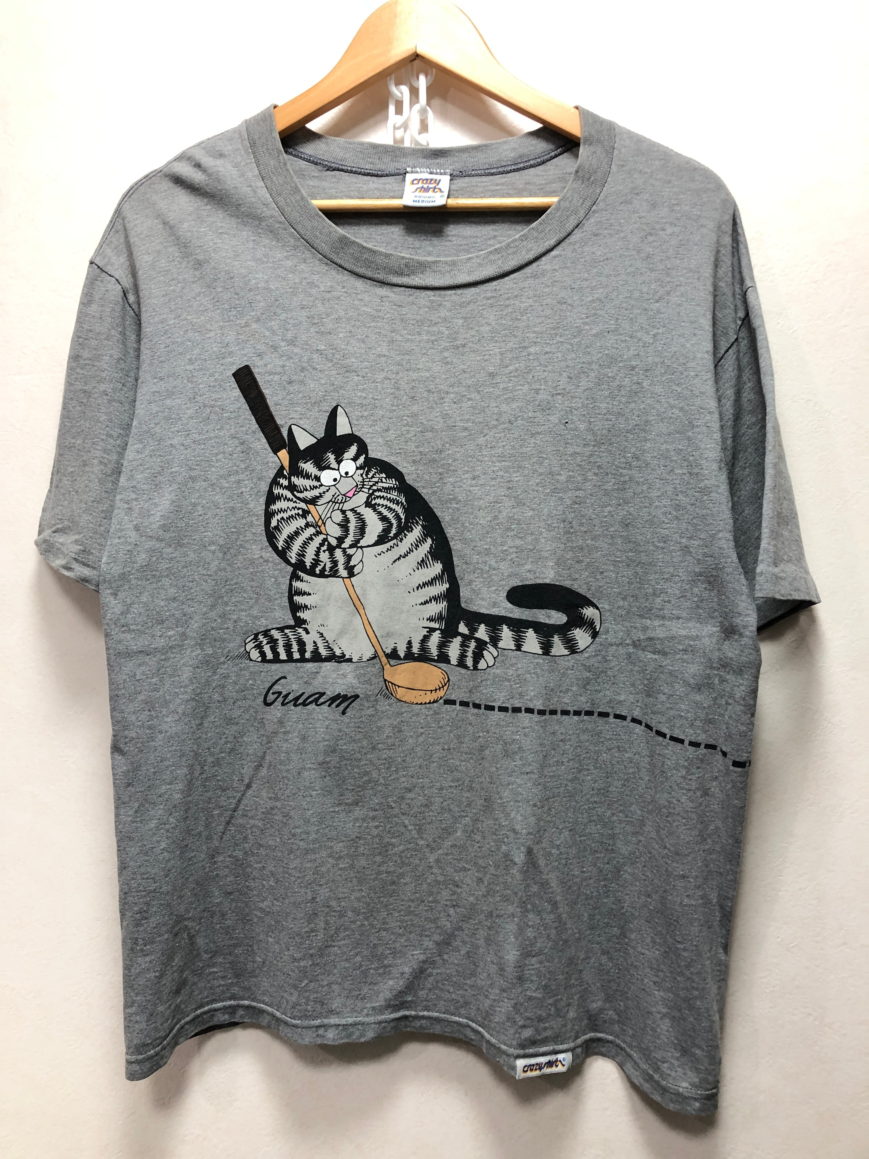 515052 crazy shirts クリバンキャット Tシャツ M グレー MADE IN USA