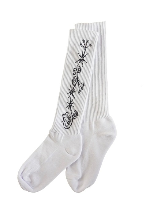 Ivystar Jacquard Socks (White)