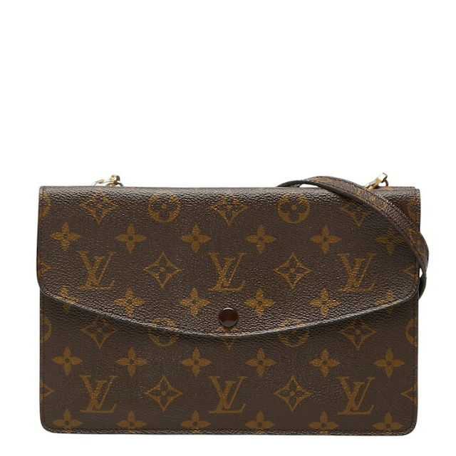 ルイ ヴィトン モノグラム ドゥーブルラバ 斜め掛け ショルダーバッグ M51815 ブラウン PVC レディース LOUIS VUITTON 【中古】