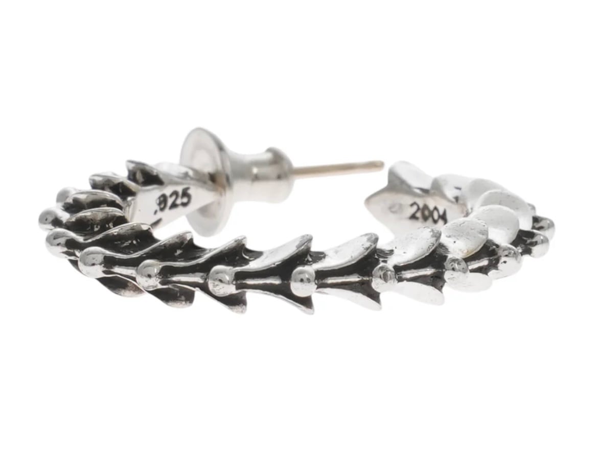 +CHROME HEARTS+ クロステール フープ ピアス シルバー CHROME HEARTS クロムハーツ クロステイルフープ ピアス