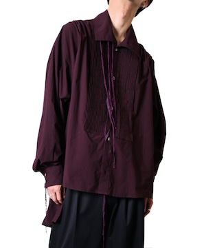 Midorikawa / MID26AW-SH01 PINTUCK SHIRT(BURGUNDY)