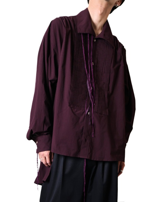 Midorikawa / MID26AW-SH01 PINTUCK SHIRT(BURGUNDY)