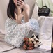 レースヘムフリルストラップフラワーワンピ ・78373