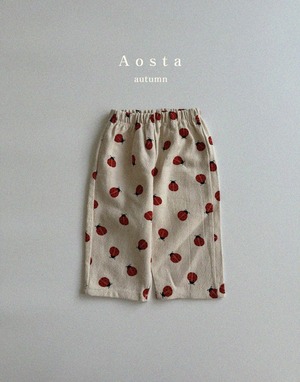 【Aosta】オータムチノパンツ 70~110cm  てんとう虫240811