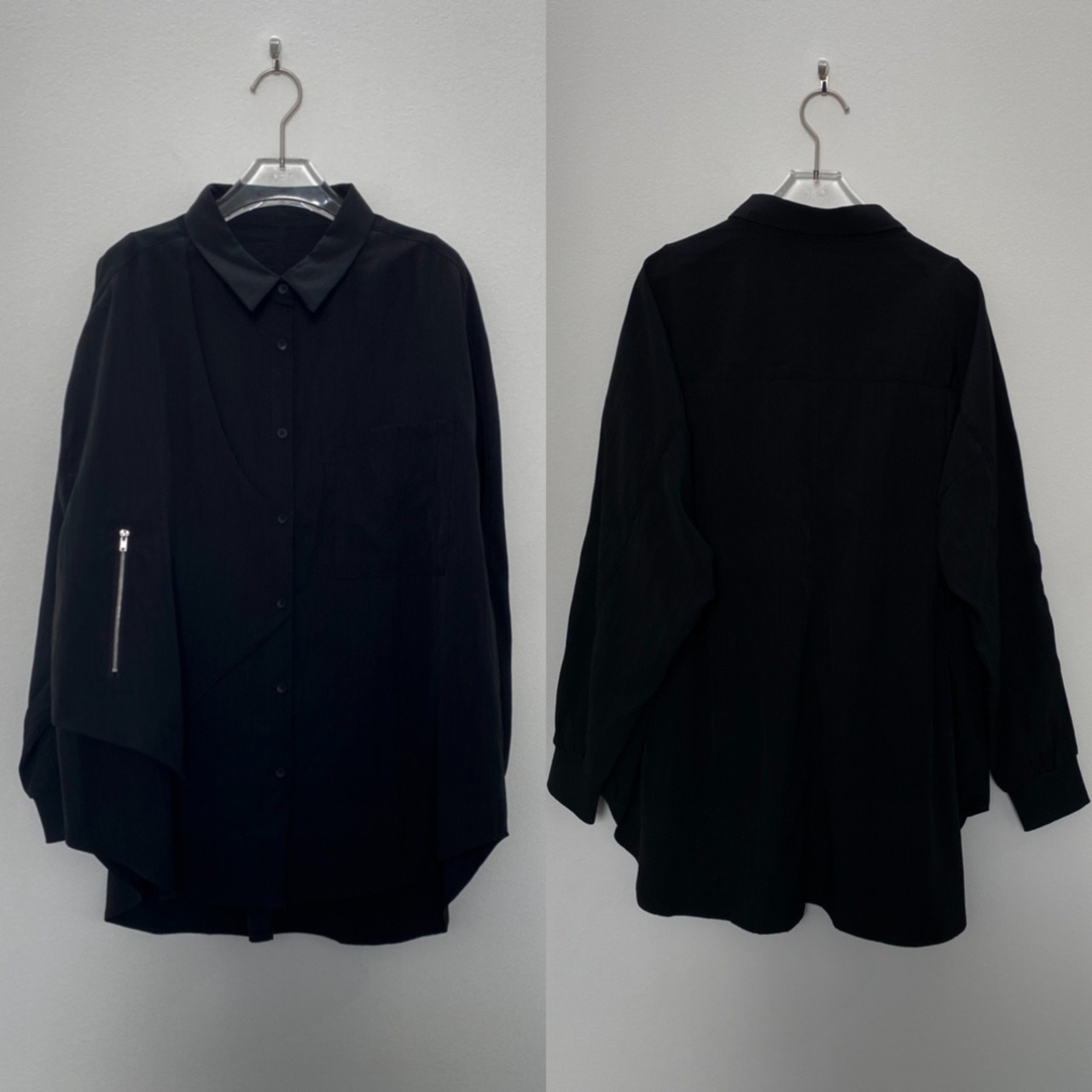 zipデザインオーバーSH/ブラック