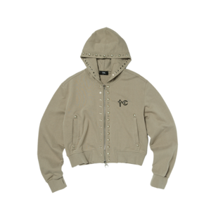 [THUG CLUB] TC STUDDED LINE CROPPED ZIP-UP HOODIE 正規品 韓国ブランド 韓国通販 韓国代行 韓国ファッション サグクラブ 日本 店舗 THUGCLUB