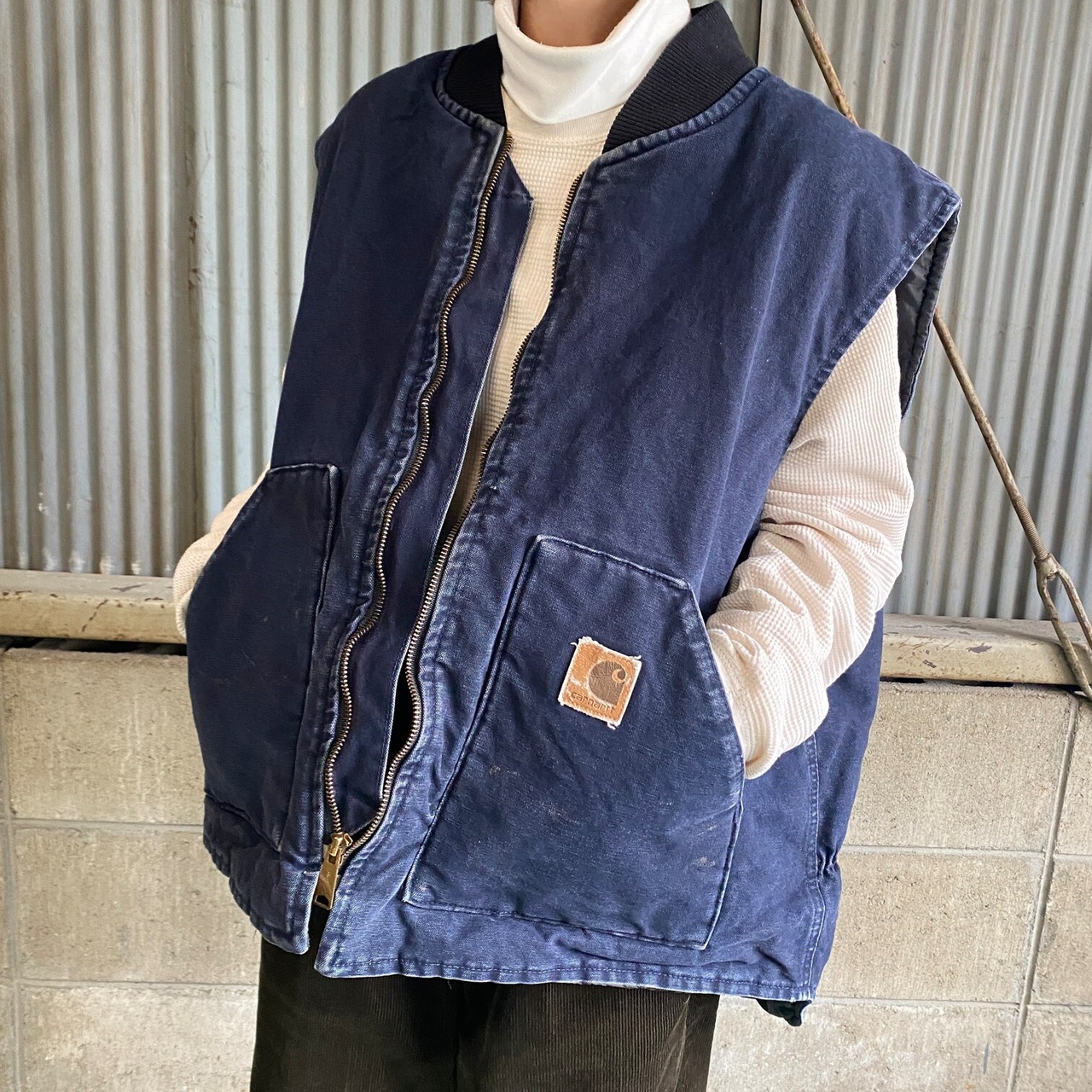 ビッグサイズ 90年代 USA製 Carhartt カーハート ダック地 ベスト 