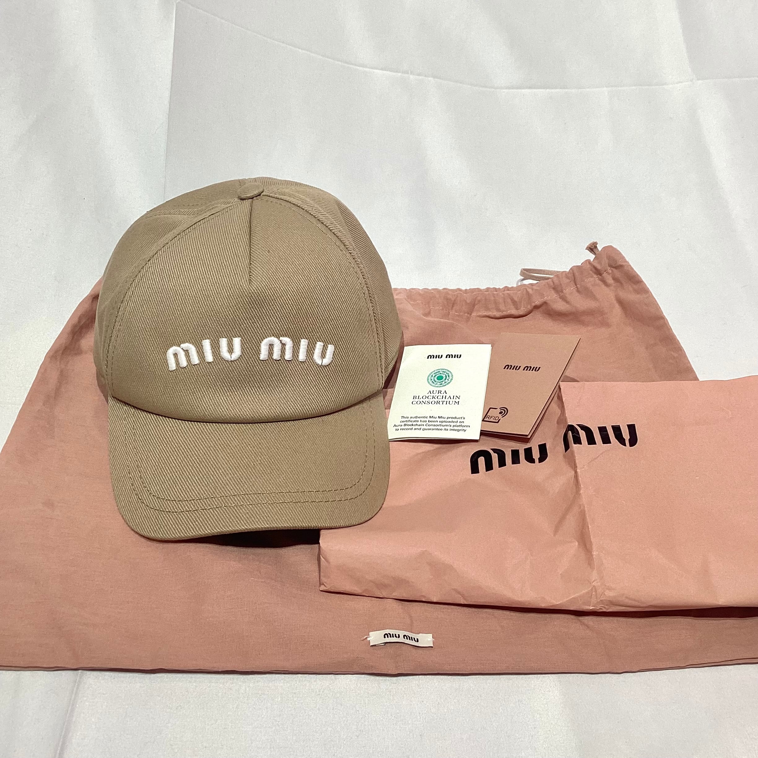 ★最終値下げ★MIU MIU キャップ カーキ(ベージュ)　M ☆最終値下げ☆MIU MIU キャップ カーキ(ベージュ) M ☆最終