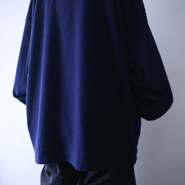 "BIG DOGS" super over silhouette henley neck pullover