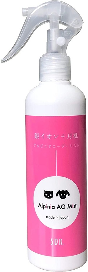 アルピニアエージーミスト 300ml ／月桃成分配合 銀イオン水溶液 (Ag+ 10ppm)