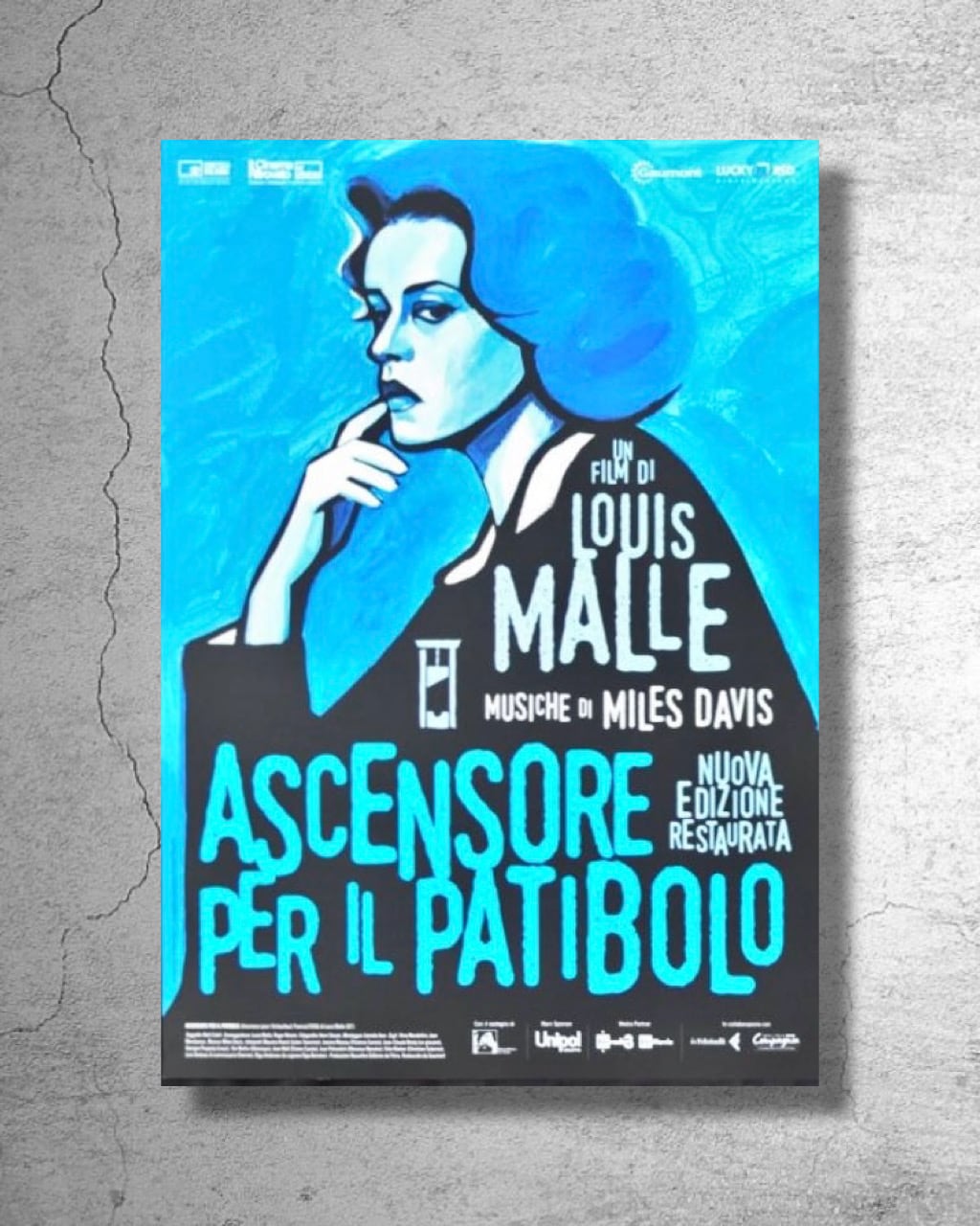 ルイ・マル監督映画 『死刑台のエレベーター』イタリア版ポスター