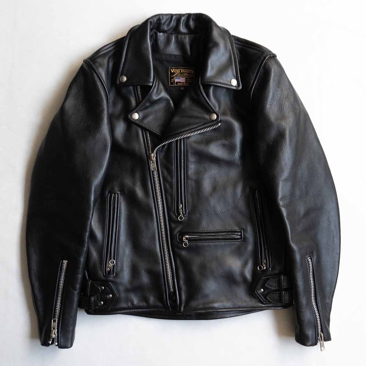 VANSON D シングルライダース34 ダブルファスナー仕様 VANSON D