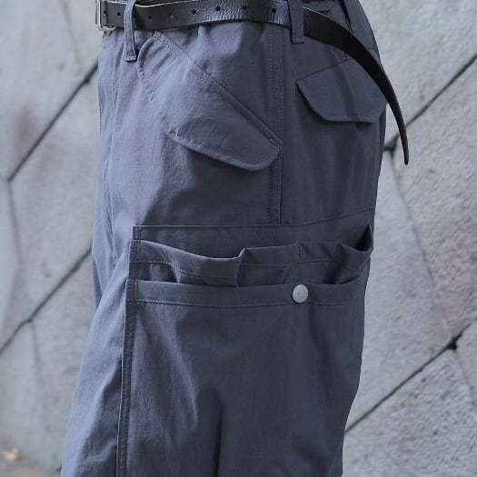 SASSAFRAS(ササフラス) / Overgrown Pants 1/2 Nylon -Charcoal- (SF