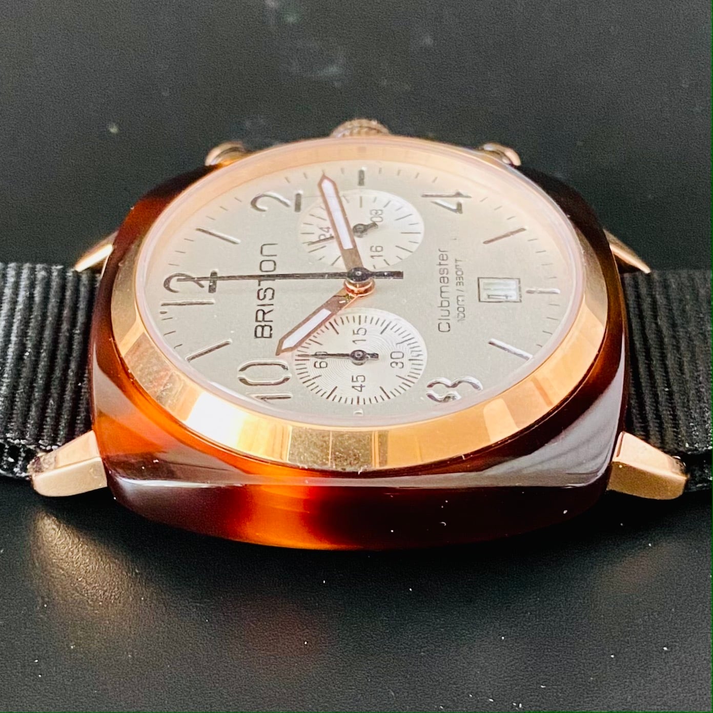 【高級時計】ブリストン クロノグラフ 黒 メンズ レディース アナログ 腕時計