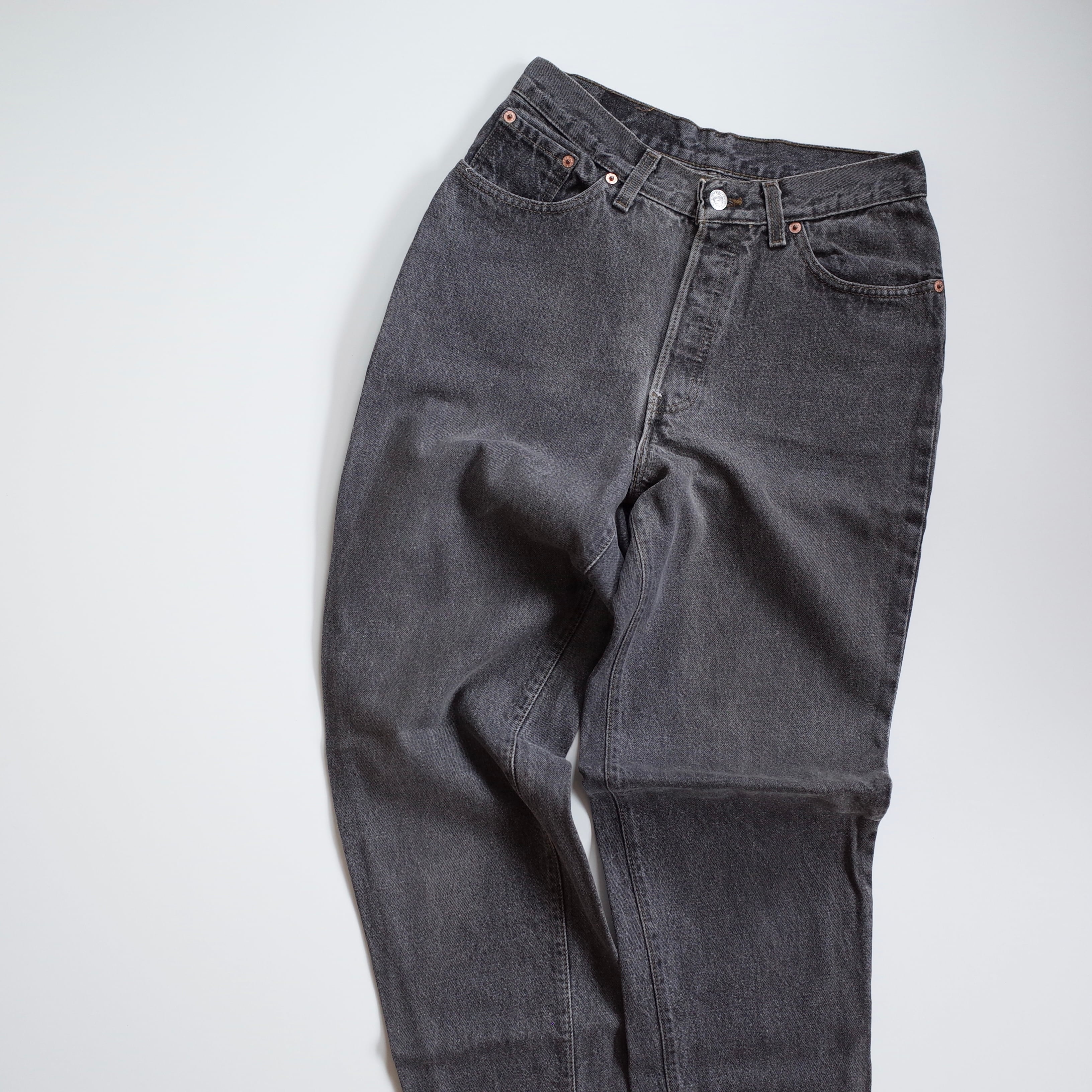 90s Levi's 13501 tapered black denim pants