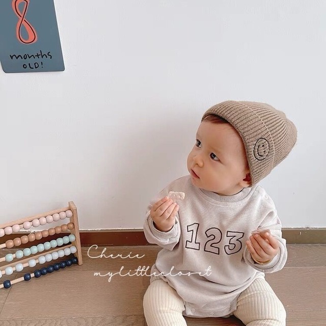 スマイルビーニーニット帽