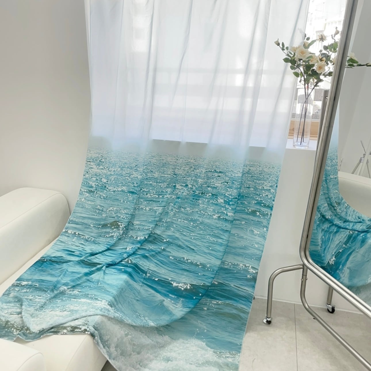 emerald ocean chiffon fabric poster 2size / エメラルド オーシャン