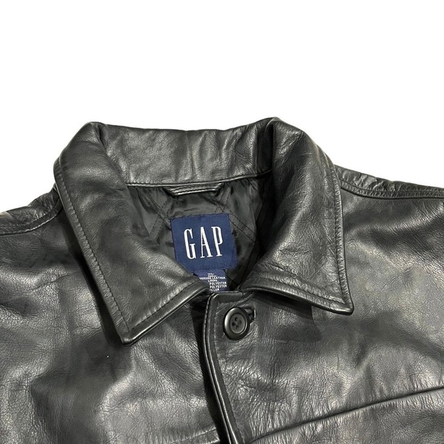 90's OLD GAP leather middle coat