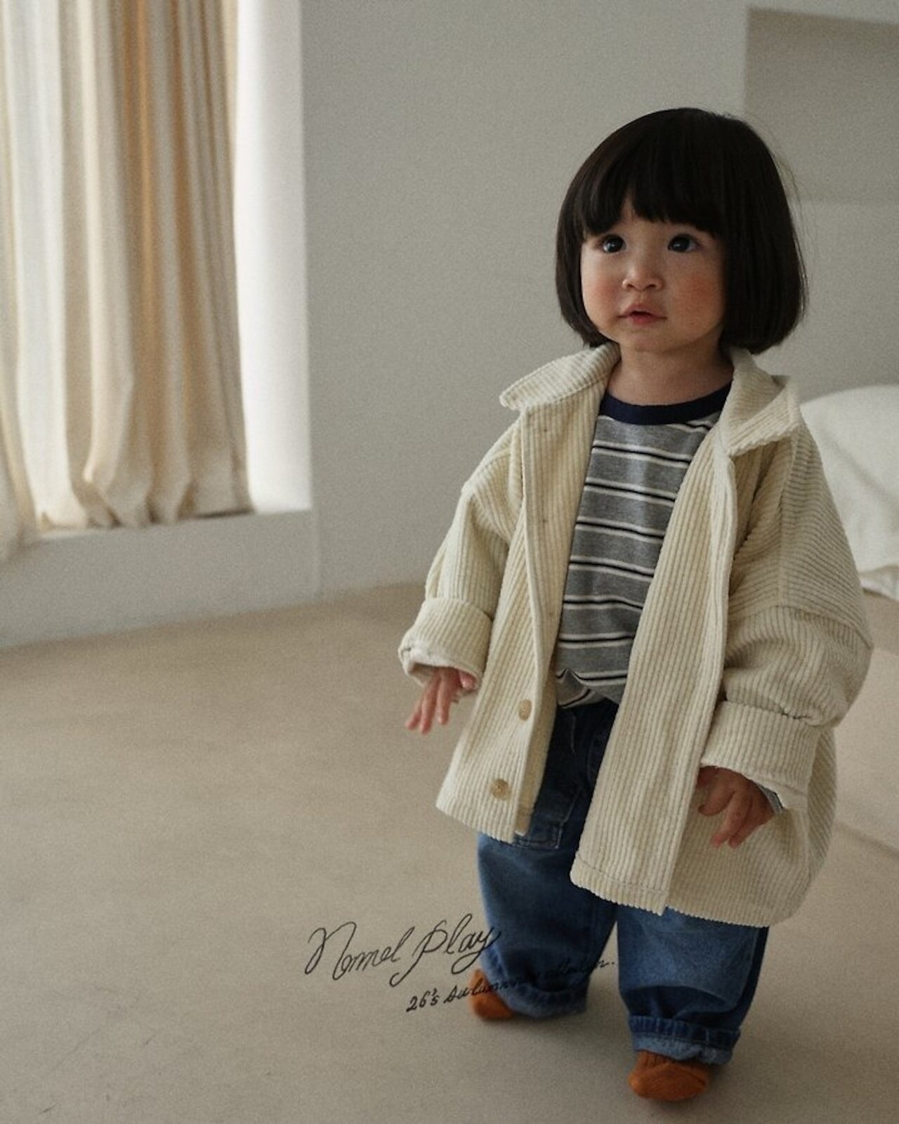 韓国子供服 / 26Autumn / normalplay / バブルコーデュロイジャケット / キッズ / 秋服 *12M~L*