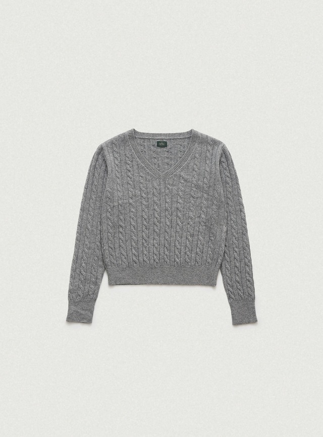 [The Barnnet] Soft Cashmere V-neck Knit_Melange Grey 正規品 韓国ブランド 韓国通販 韓国代行 韓国ファッション ザ バーネット ザバーネット thebarnnet 日本 店舗