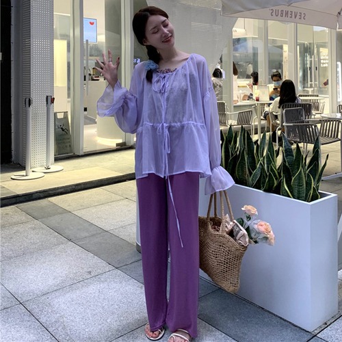 ✞ ♥カワイイ♥カーディガンシャツブラウス花柄カジュアルパンツ 大人女子☆ スウィート ✞ゴスロリ SM ミリ 甘ロリ クラロリ 和ロリ エレガント 黒ロリ 姫ロリ 華ロリ BB-BB7001458