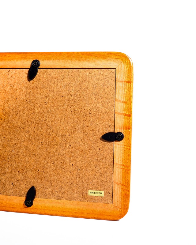 Oak wood 2panel photo frame, made in Taiwan