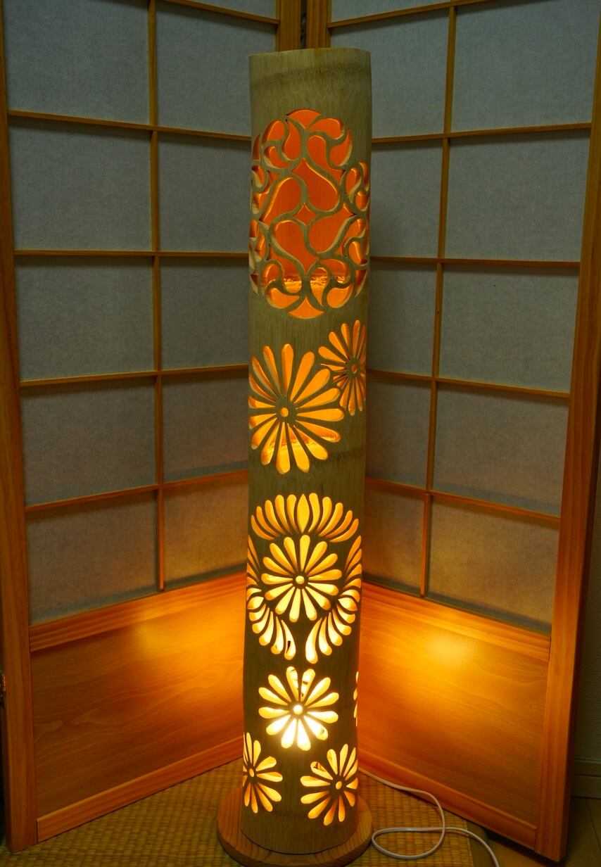 ◆繊細彫◆竹灯り・竹あかり・竹灯籠　 ～～ 癒しの灯り　★祭花火★～～ ◇繊細彫◇竹灯り・竹あかり・竹灯籠 ～～ 癒しの灯り ☆祭花火