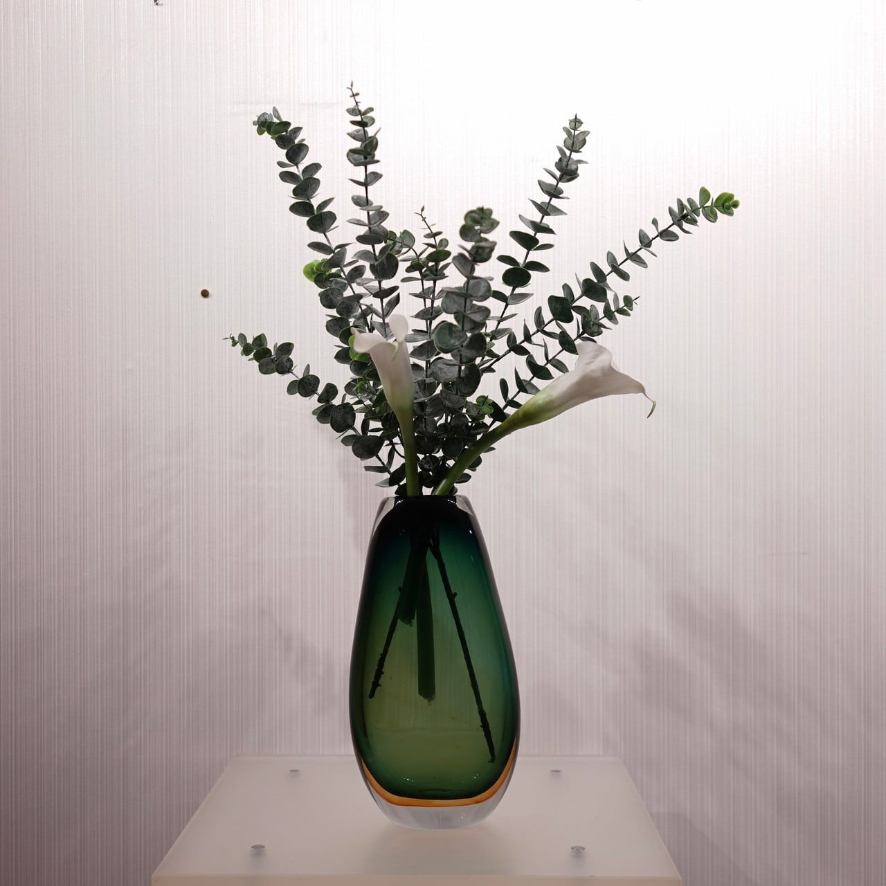 フラワーベース 新品 ガラス 造花付き 花瓶 北欧 ナチュラル モダン