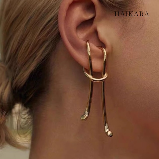 Thin wire design clip-on earrings