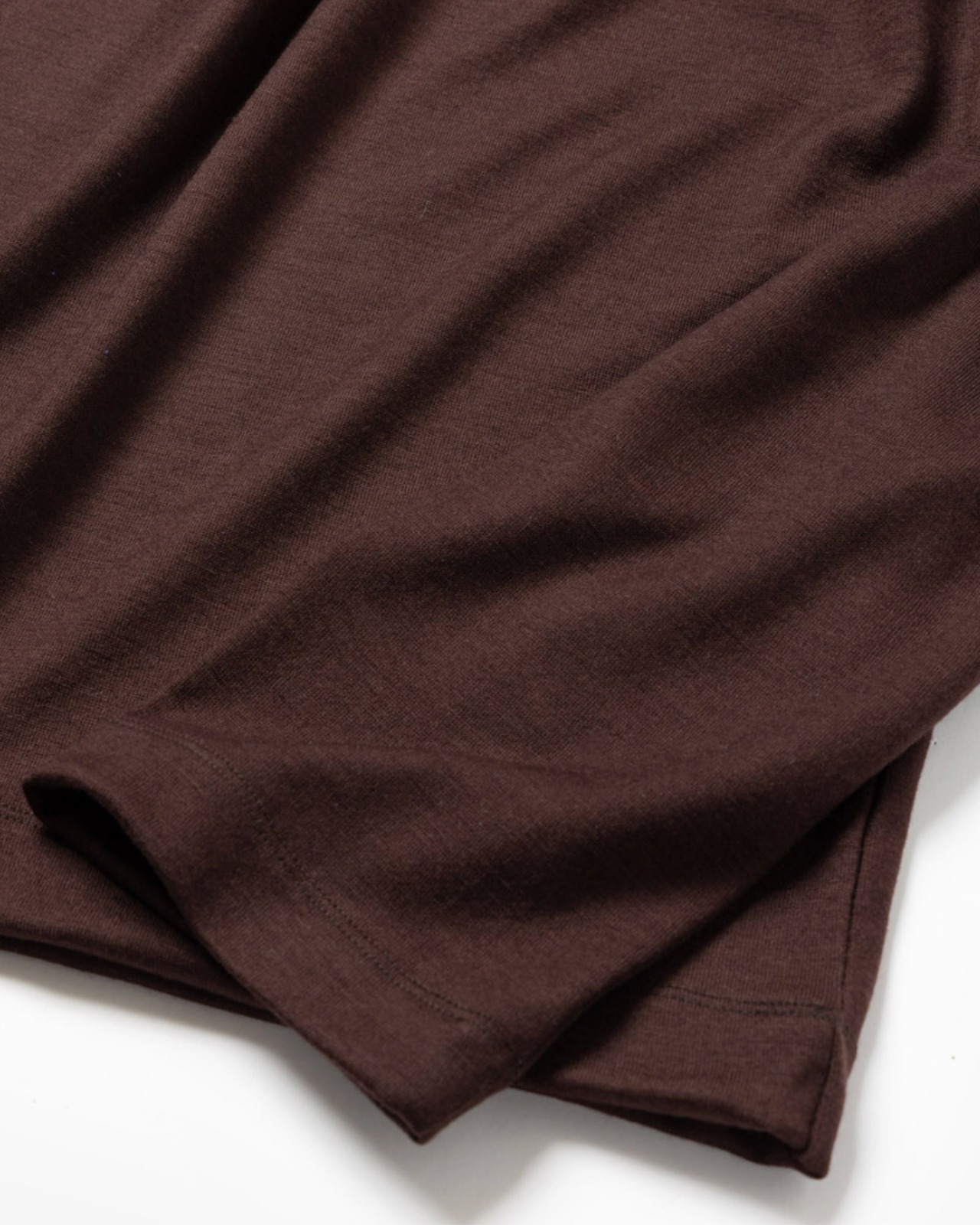 ROTOL "Wool Basic Long Sleeve Tee〔BROWN〕"