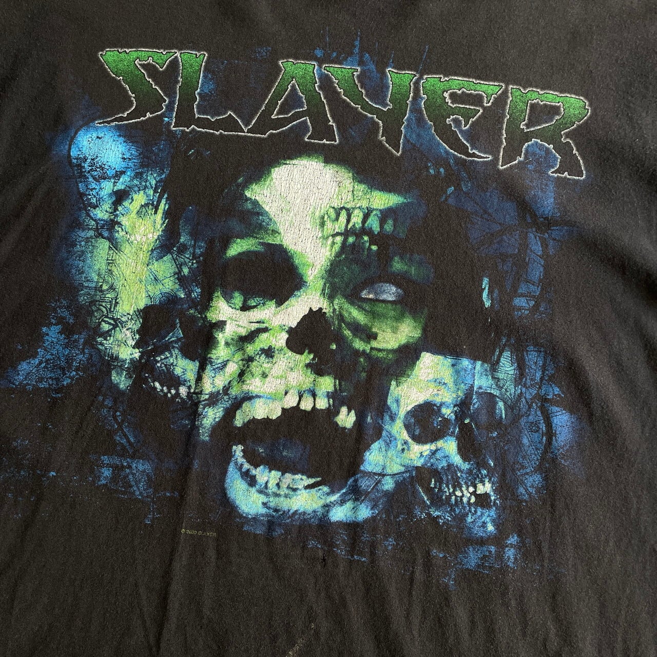 00年代 SLAYER スレイヤー 両面プリント バンドTシャツ メンズXL 古着 