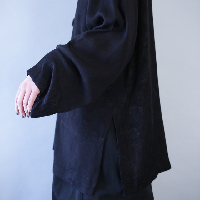 flower and paisley gloss pattern square patchwork design 3b loose silhouette shirt