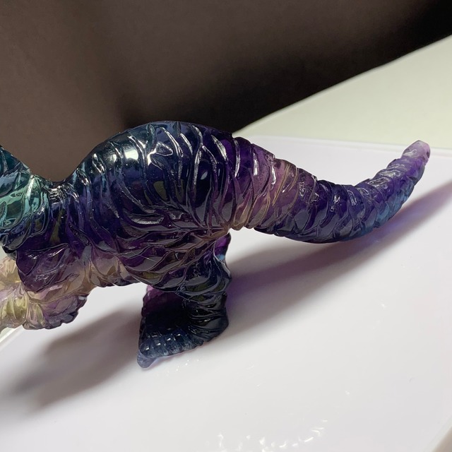 セール☆極上☆超透明！ティラノサウルスフローライト置物