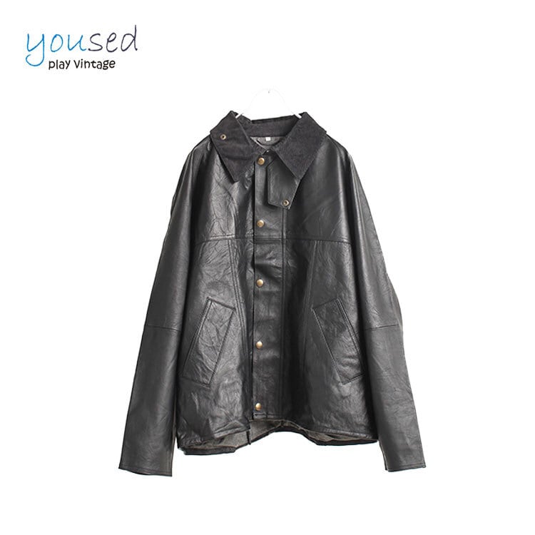 yoused ユーズド REMAKE LEATHER DRIVERS JACKET リメイク ユーロレザー ドライバーズジャケット