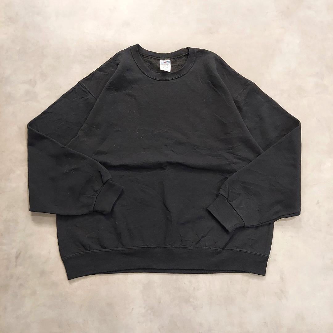 ジャージーズ スウェット 古着 無地 XL 黒 ブラック USA 16859