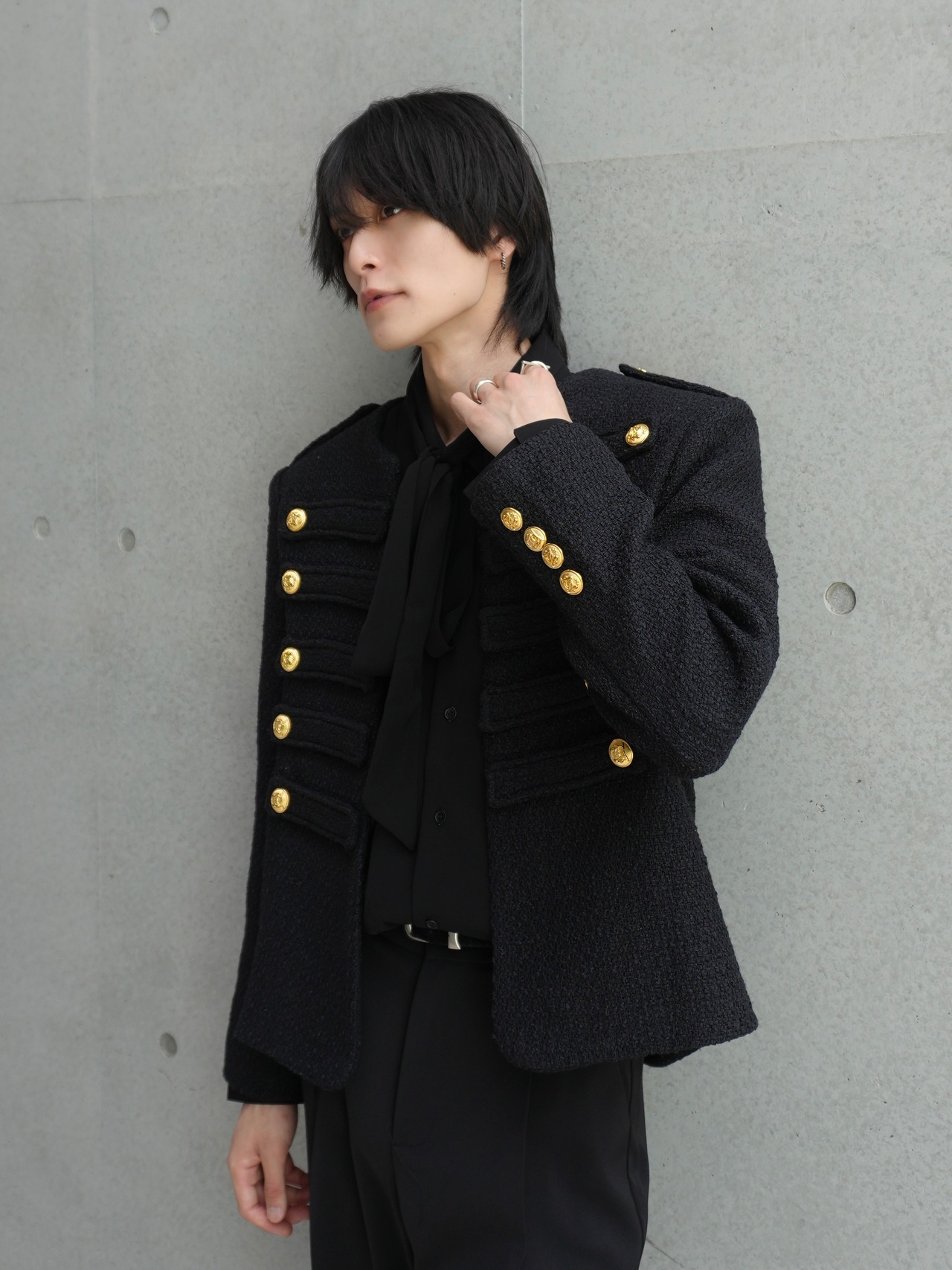 ALUDE SELECT】design tweed jacket（2 color） | 【ALUDE】韓国メンズ 