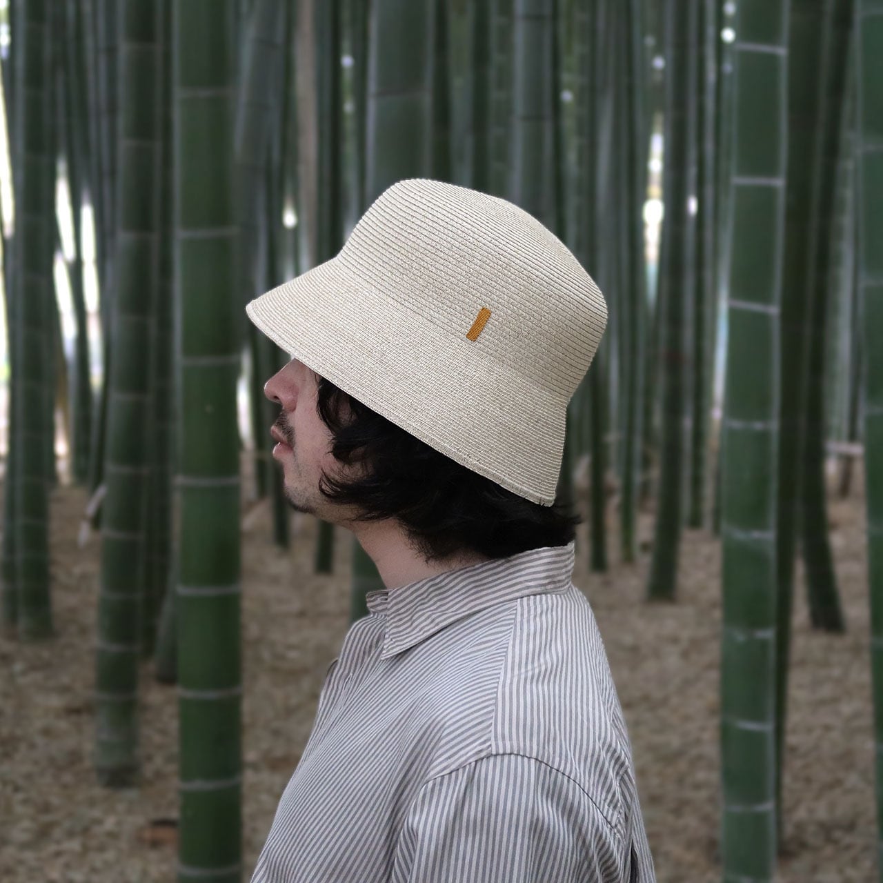 bocodeco|Paper Braid Reverse Brim Hat -Ivory-