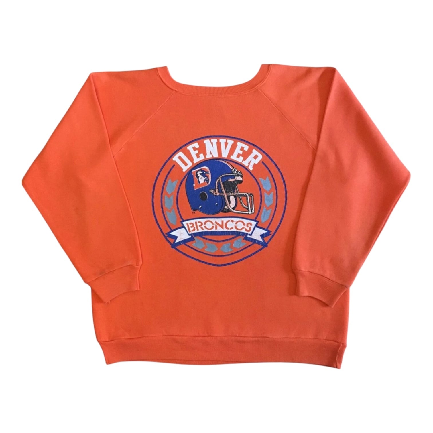 Champion DENVER BRONCOS Raglan Sweat / Large / 80s