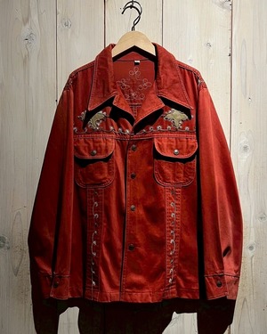 【a.k.a.C.a.k.a vintage】70's Leather × Embroidery Vintage Jacket