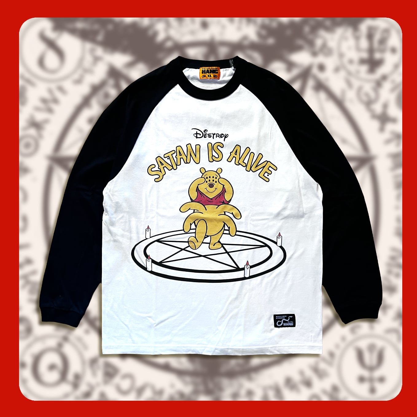 【HANG】SATAN IS ALIVE raglan long sleeve t-shirts