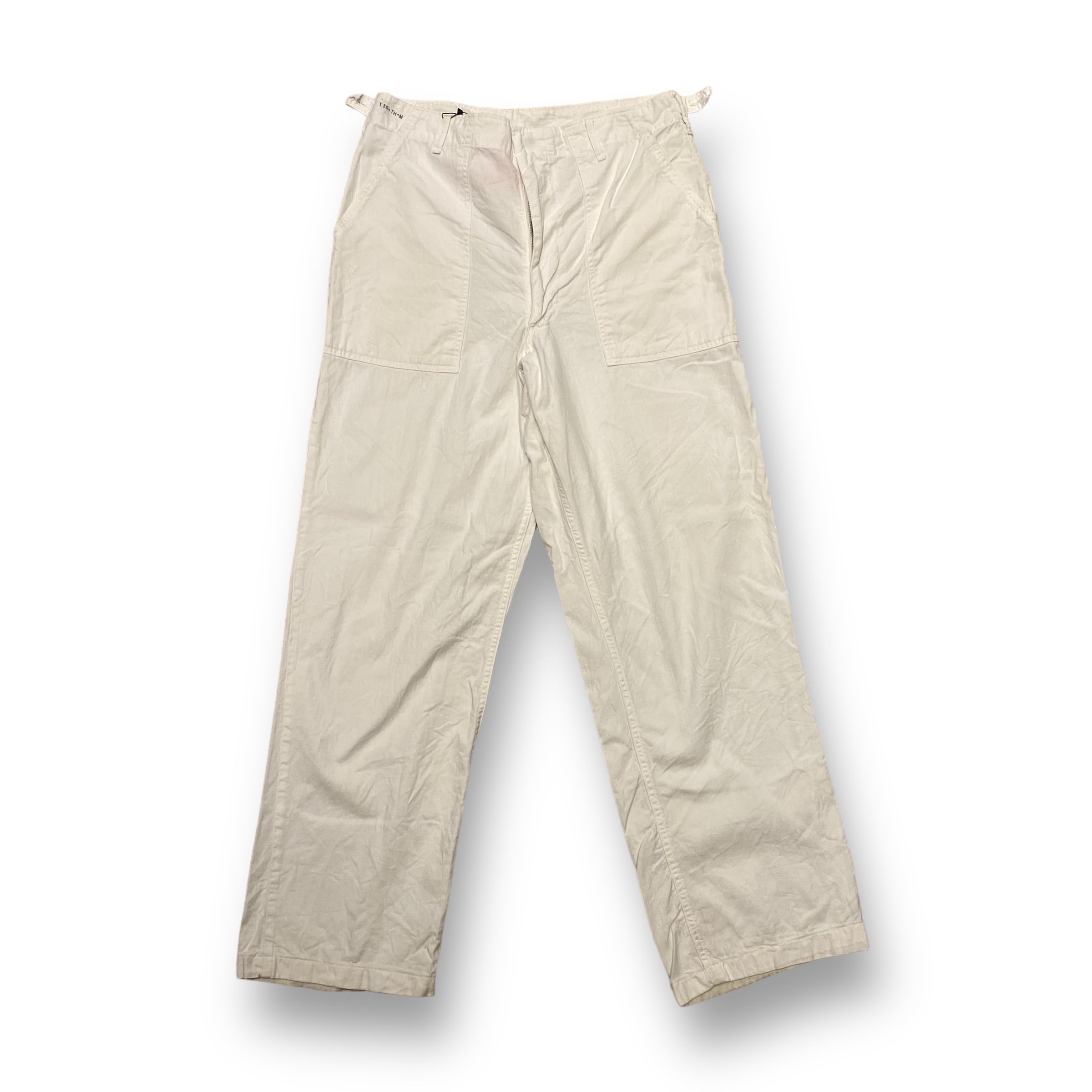 60〜70年代　米軍　フードハンドラーパンツ　ホワイトベイカー　US ARMY 70年代 70s アメリカ軍 米軍 ホワイトベイカーパンツ 白