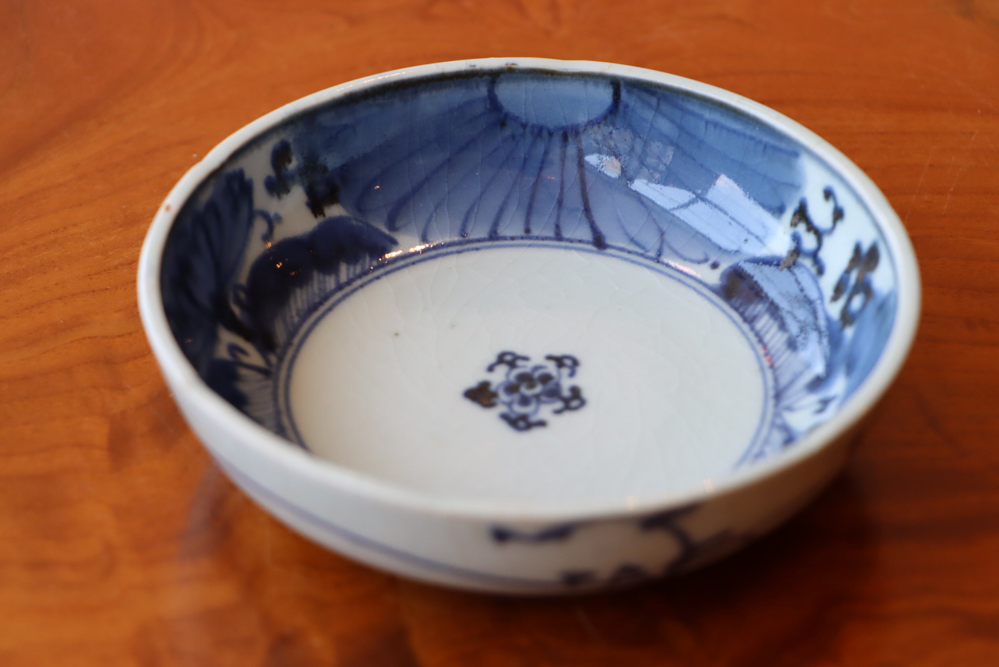 膾皿 三客組 古伊万里 染付 花文 | (有)新原美術