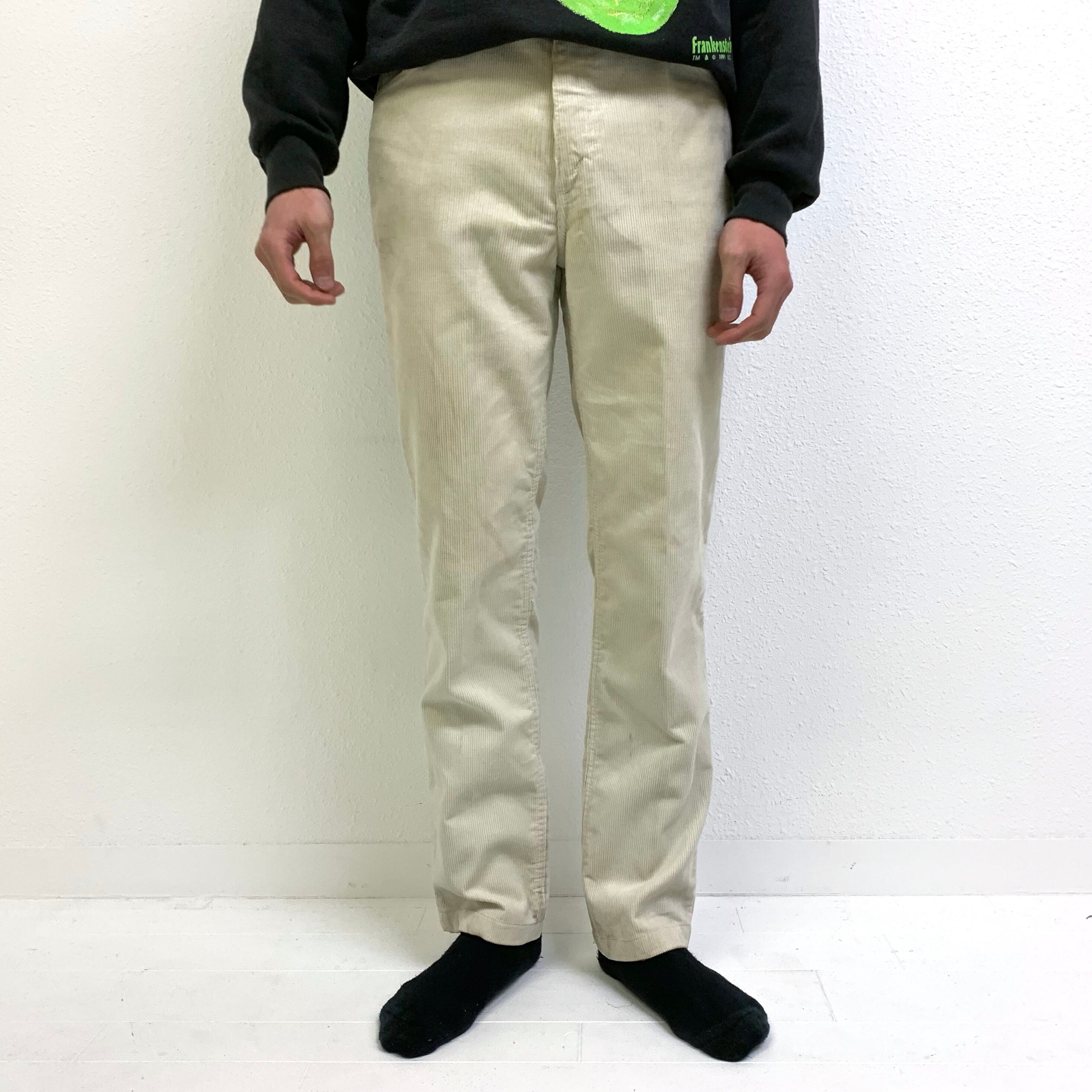 1980's French levi's corduroy jeans オフホワイト 生成り ...