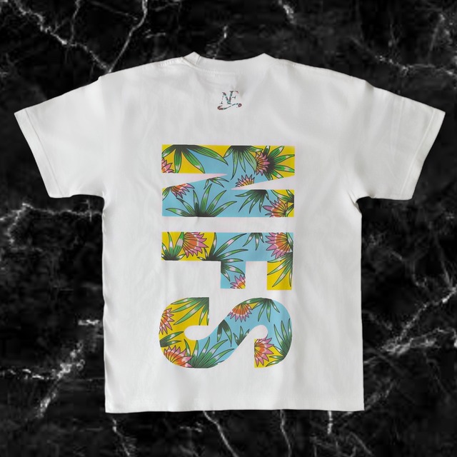 【New Free Style】　ヘビーウェイトTシャツ　WHITE BODY／COLORFUL PRINT