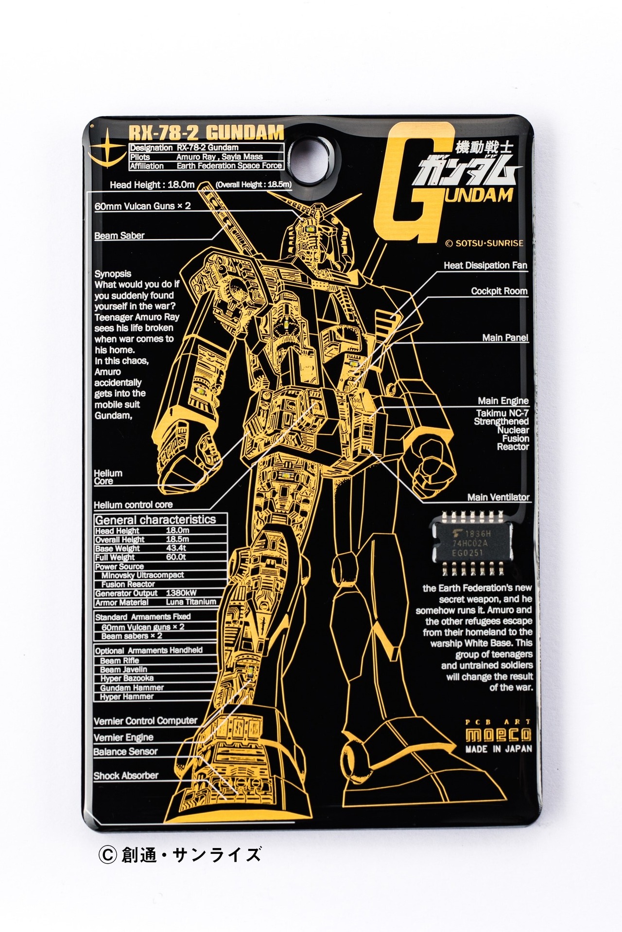 FLASH ガンダム 基板アート ICカード ケース | PCB ART moeco