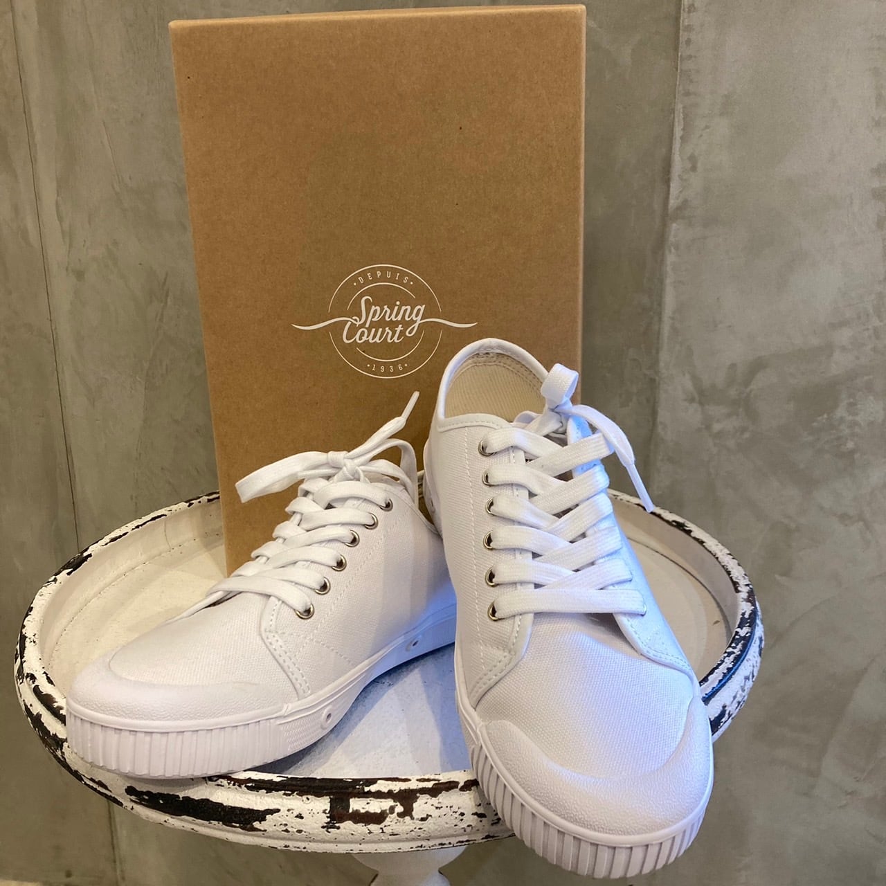 converse スプリングコート　コットンキャンバス SPRING COURT/ホワイトオーガニックコットンキャンバススニーカー | 20