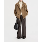 ボタンフロント ヒップ丈ジャケット af0438