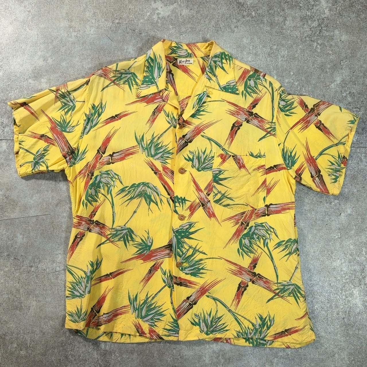 60's unknow アロハシャツ 日本製 VINTAGE 半袖シャツ ヴィンテージ ブルー ヤシの木 レーヨンシャツ 60's unknow アロハシャツ 日本製 VINTAGE 半袖シャツ ヴィンテージ