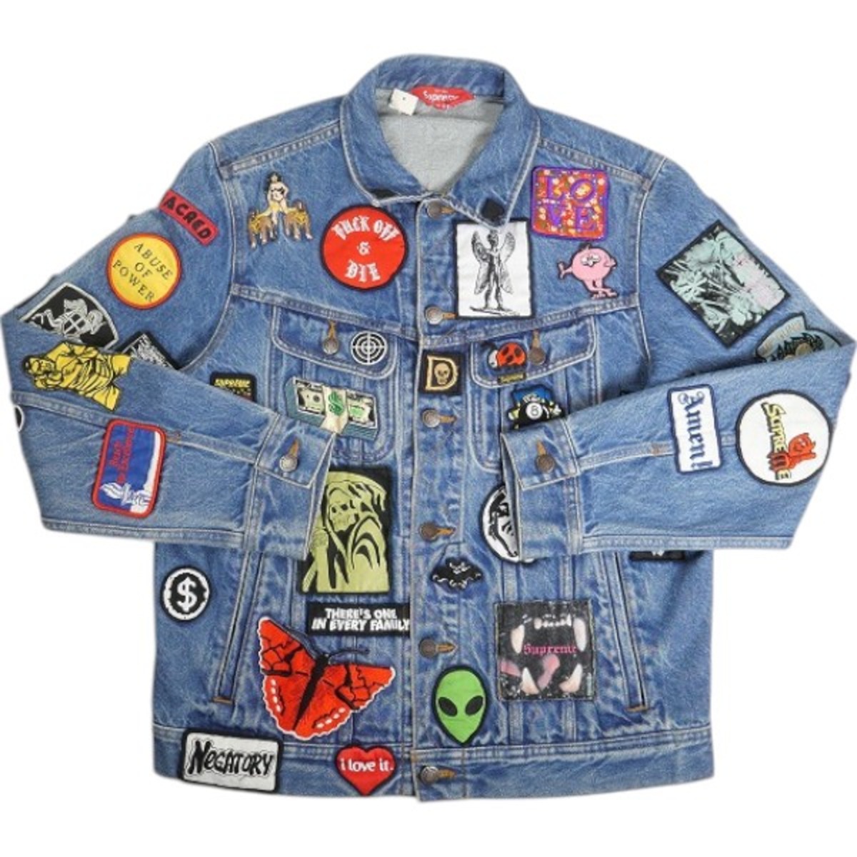 Size【S】 SUPREME シュプリーム 18SS Patches Denim Trucker Jacket 